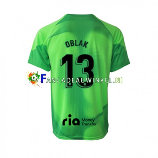 Atlético Madrid Wedstrijdshirt met Korting Jan Oblak 13 Keepersshirt Thuis Heren 2022-23 Korte Mouw