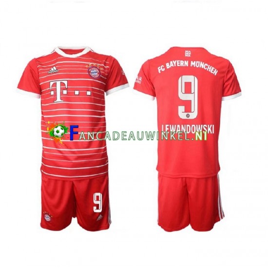 FC Bayern München Wedstrijdshirt met Korting Lewandowski 9 Thuis Kind 2022-23 Korte Mouw