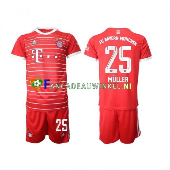 FC Bayern München Wedstrijdshirt met Korting Muller 25 Thuis Kind 2022-23 Korte Mouw