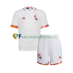 België Wedstrijdshirt met Korting Uit Kind WK 2022 Korte Mouw
