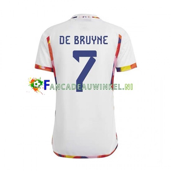 België Wedstrijdshirt met Korting De Bruyne 7 Uit Heren WK 2022 Korte Mouw