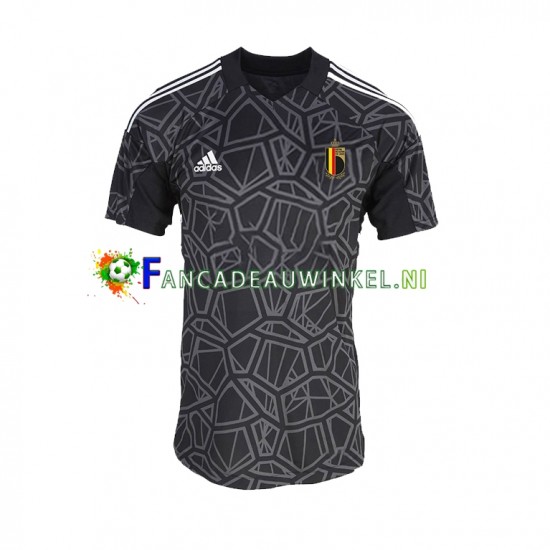 België Wedstrijdshirt met Korting Keepersshirt Thuis Heren WK 2022 Korte Mouw