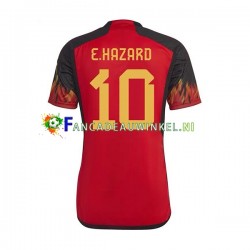 België Wedstrijdshirt met Korting Hazard 10 Thuis Heren WK 2022 Korte Mouw
