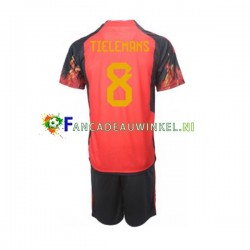 België Wedstrijdshirt met Korting Youri Tielemans 8 Thuis Kind WK 2022 Korte Mouw