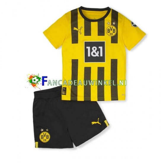 Borussia Dortmund Wedstrijdshirt met Korting Thuis Kind 2022-23 Korte Mouw