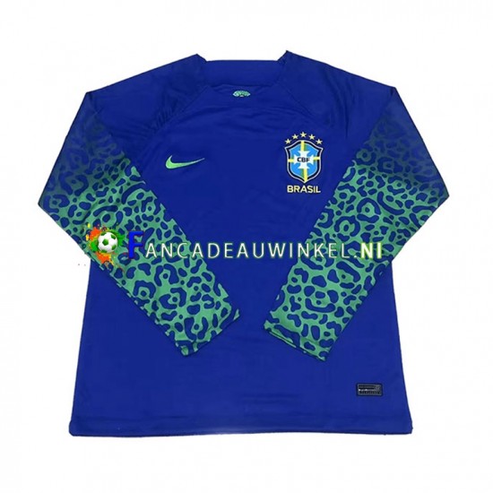 Brazilië Wedstrijdshirt met Korting Uit Heren WK 2022 Lange Mouw