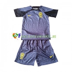 Brazilië Wedstrijdshirt met Korting Keepersshirt Thuis Kind WK 2022 Korte Mouw