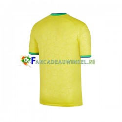 Brazilië Wedstrijdshirt met Korting Thuis Heren WK 2022 Korte Mouw