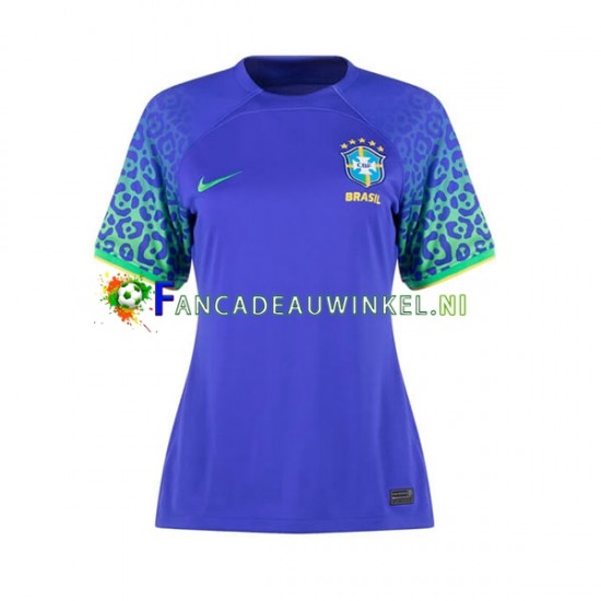 Brazilië Wedstrijdshirt met Korting Uit Dames WK 2022 Korte Mouw