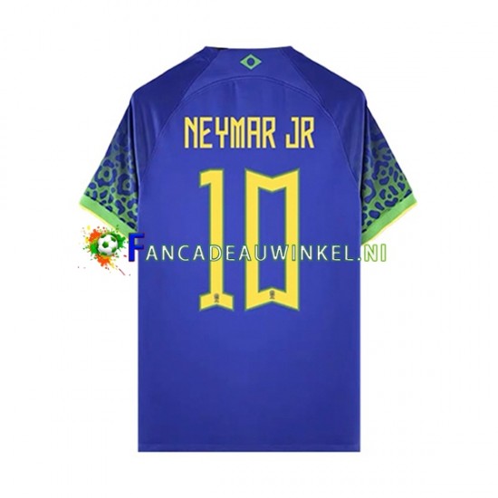 Brazilië Wedstrijdshirt met Korting Neymar JR 10 Uit Heren WK 2022 Korte Mouw