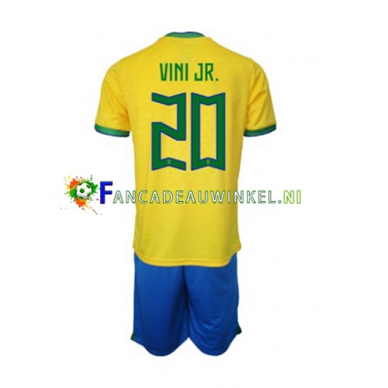 Brazilië Wedstrijdshirt met Korting Vinicius Junior 20 Thuis Kind WK 2022 Korte Mouw