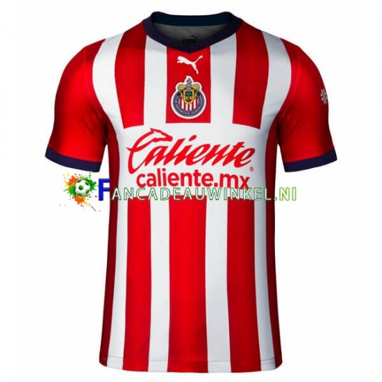 CD Guadalajara Wedstrijdshirt met Korting Thuis Heren 2022-23 Korte Mouw