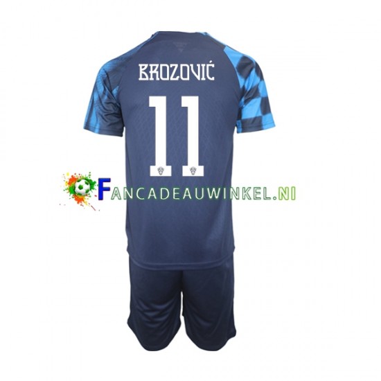 Kroatië Wedstrijdshirt met Korting Brozovic 11 Uit Kind WK 2022 Korte Mouw