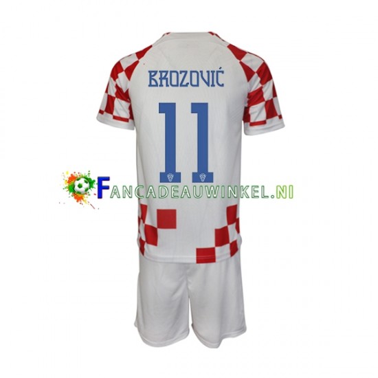 Kroatië Wedstrijdshirt met Korting Brozovic 11 Thuis Kind WK 2022 Korte Mouw