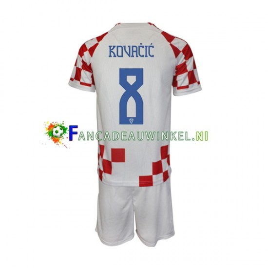 Kroatië Wedstrijdshirt met Korting Kovacic 8 Thuis Kind WK 2022 Korte Mouw