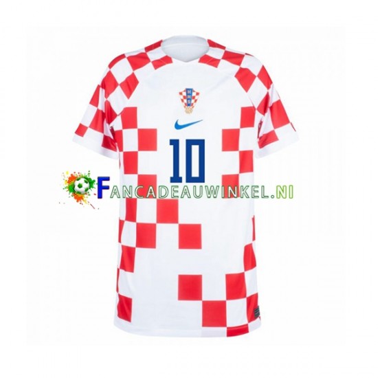 Kroatië Wedstrijdshirt met Korting Modrić 10 Thuis Heren WK 2022 Korte Mouw