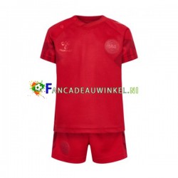 Denemarken Wedstrijdshirt met Korting Thuis Kind WK 2022 Korte Mouw