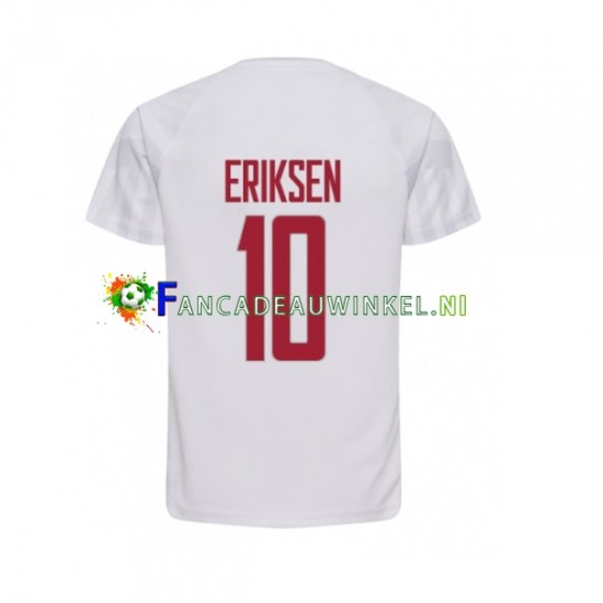 Denemarken Wedstrijdshirt met Korting Christian Eriksen 10 Uit Heren WK 2022 Korte Mouw