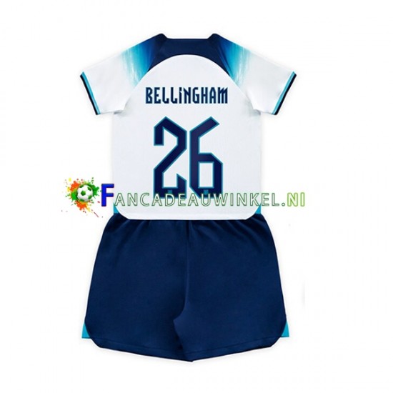 Engeland Wedstrijdshirt met Korting Bellingham 26 Thuis Kind WK 2022 Korte Mouw