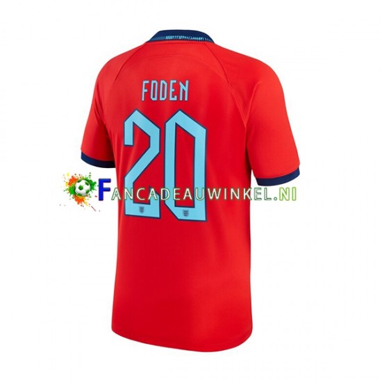 Engeland Wedstrijdshirt met Korting Foden 20 Uit Heren WK 2022 Korte Mouw