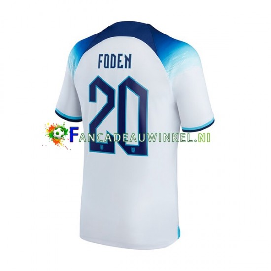 Engeland Wedstrijdshirt met Korting Foden 20 Thuis Heren WK 2022 Korte Mouw