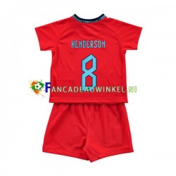Engeland Wedstrijdshirt met Korting Henderson 8 Uit Kind WK 2022 Korte Mouw