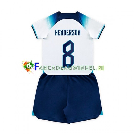 Engeland Wedstrijdshirt met Korting Henderson 8 Thuis Kind WK 2022 Korte Mouw