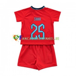 Engeland Wedstrijdshirt met Korting Saka 25 Uit Kind WK 2022 Korte Mouw