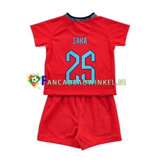 Engeland Wedstrijdshirt met Korting Saka 25 Uit Kind WK 2022 Korte Mouw