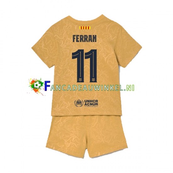 FC Barcelona Wedstrijdshirt met Korting Ferran Torres 11 Uit Kind 2022-23 Korte Mouw