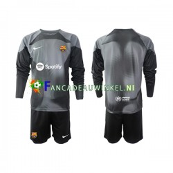 FC Barcelona Wedstrijdshirt met Korting Keepersshirt Uit Kind 2022-23 Lange Mouw