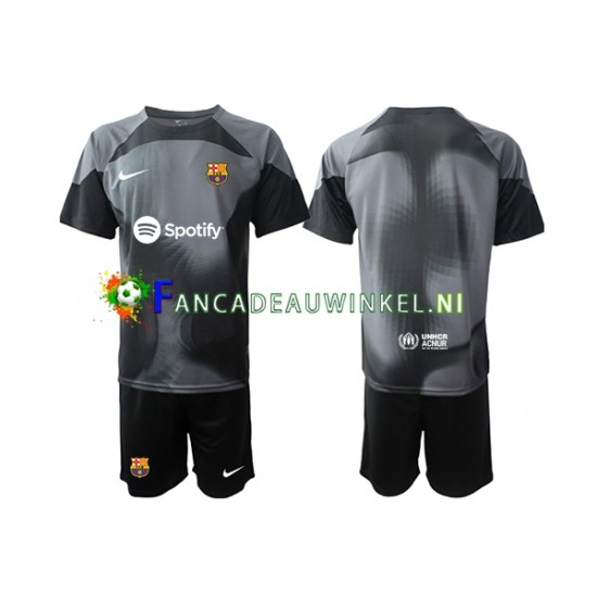 FC Barcelona Wedstrijdshirt met Korting Keepersshirt Uit Kind 2022-23 Korte Mouw