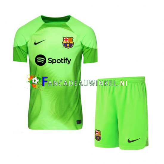 FC Barcelona Wedstrijdshirt met Korting Keepersshirt Thuis Kind 2022-23 Korte Mouw