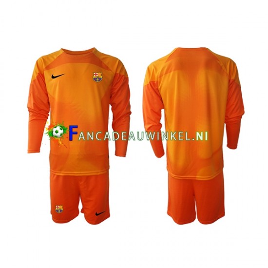 FC Barcelona Wedstrijdshirt met Korting Keepersshirt 3rd Kind 2022-23 Lange Mouw