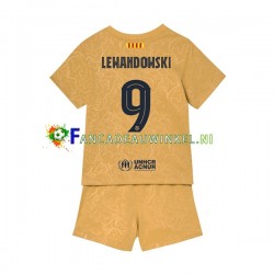 FC Barcelona Wedstrijdshirt met Korting Lewandowski 9 Uit Kind 2022-23 Korte Mouw