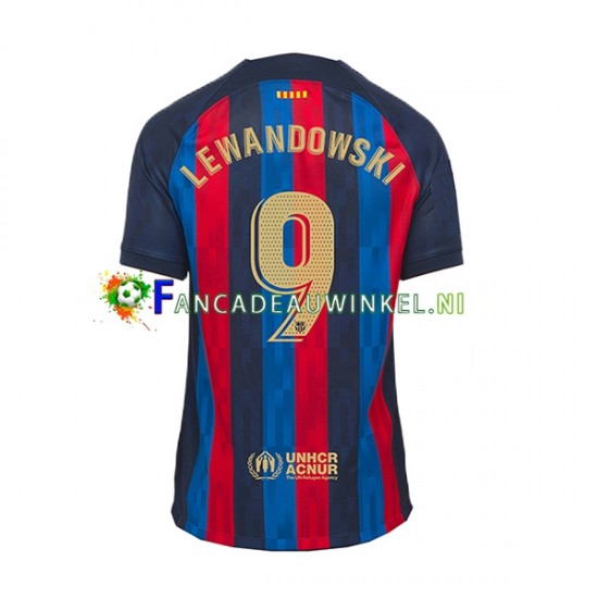 FC Barcelona Wedstrijdshirt met Korting Lewandowski 9 Thuis Heren 2022-23 Korte Mouw