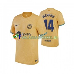 FC Barcelona Wedstrijdshirt met Korting Memphis Depay 14 Uit Heren 2022-23 Korte Mouw
