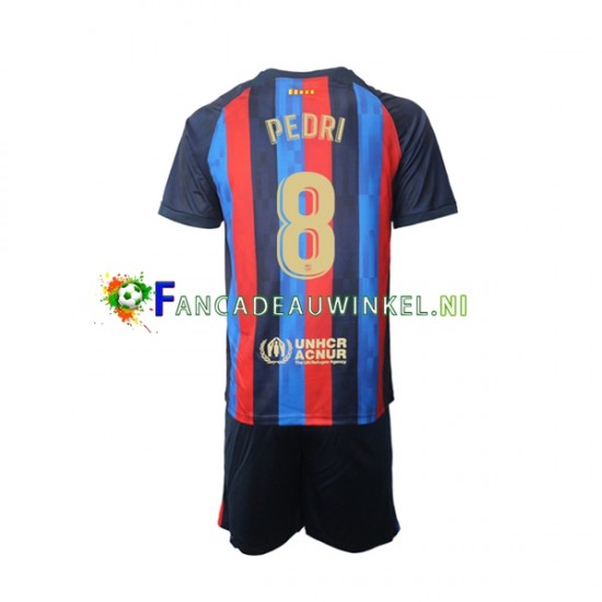 FC Barcelona Wedstrijdshirt met Korting Pedri 8 Thuis Kind 2022-23 Korte Mouw