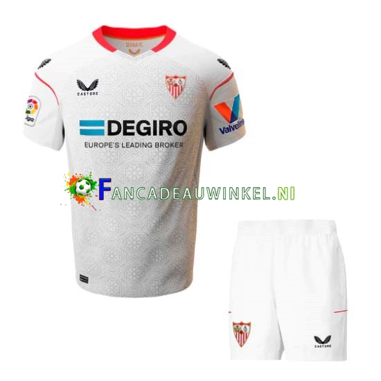 Sevilla FC Wedstrijdshirt met Korting Thuis Kind 2022-23 Korte Mouw