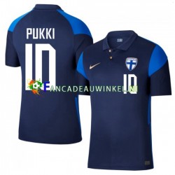 Finland Wedstrijdshirt met Korting Teemu Pukki 10 Euro 2020 Uit Heren Korte Mouw