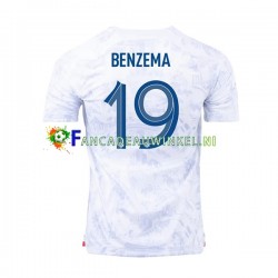 Frankrijk Wedstrijdshirt met Korting Benzema 19 Uit Heren WK 2022 Korte Mouw