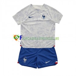 Frankrijk Wedstrijdshirt met Korting Uit Kind WK 2022 Korte Mouw