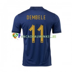 Frankrijk Wedstrijdshirt met Korting Dembele 11 Thuis Heren WK 2022 Korte Mouw