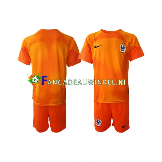 Frankrijk Wedstrijdshirt met Korting Keepersshirt Uit Kind WK 2022 Korte Mouw