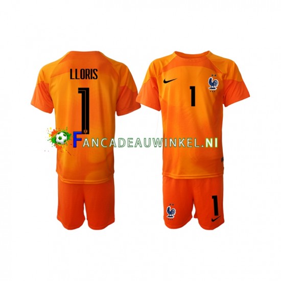 Frankrijk Wedstrijdshirt met Korting Hugo Lloris 1 Keepersshirt Uit Kind WK 2022 Korte Mouw