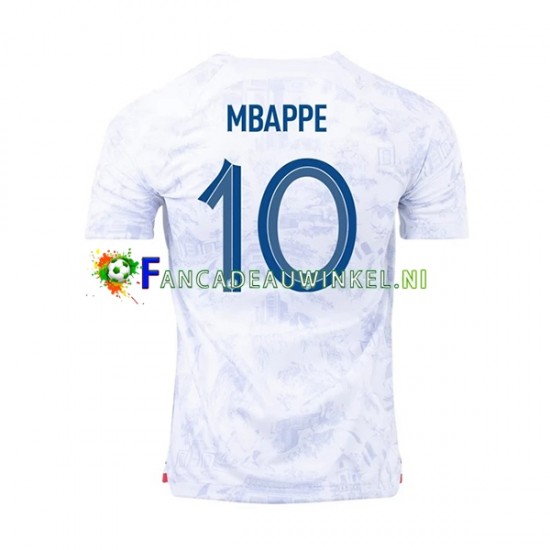 Frankrijk Wedstrijdshirt met Korting Mbappé 10 Uit Heren WK 2022 Korte Mouw