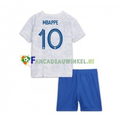 Frankrijk Wedstrijdshirt met Korting Mbappé 10 Uit Kind WK 2022 Korte Mouw