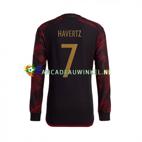 Duitsland Wedstrijdshirt met Korting Havertz 7 Uit Heren WK 2022 Lange Mouw