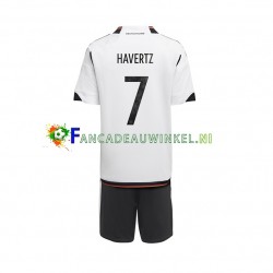 Duitsland Wedstrijdshirt met Korting Havertz 7 Thuis Kind WK 2022 Korte Mouw