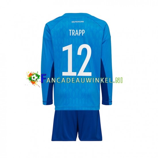 Duitsland Wedstrijdshirt met Korting TRAPP 12 Keepersshirt Thuis Kind WK 2022 Lange Mouw